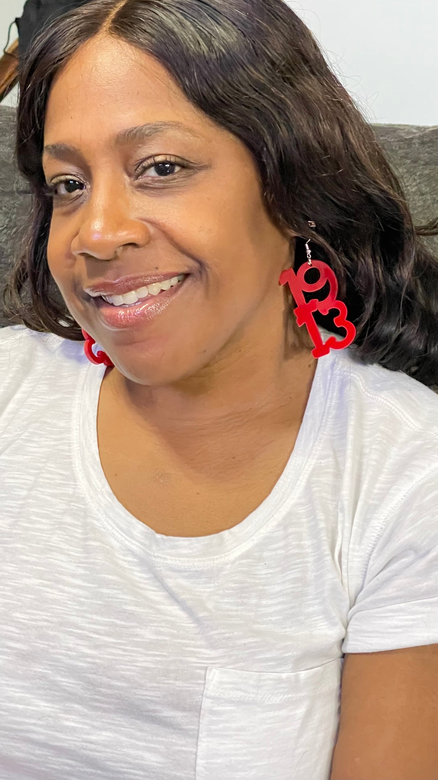 Delta Sigma Theta acrylic earrings