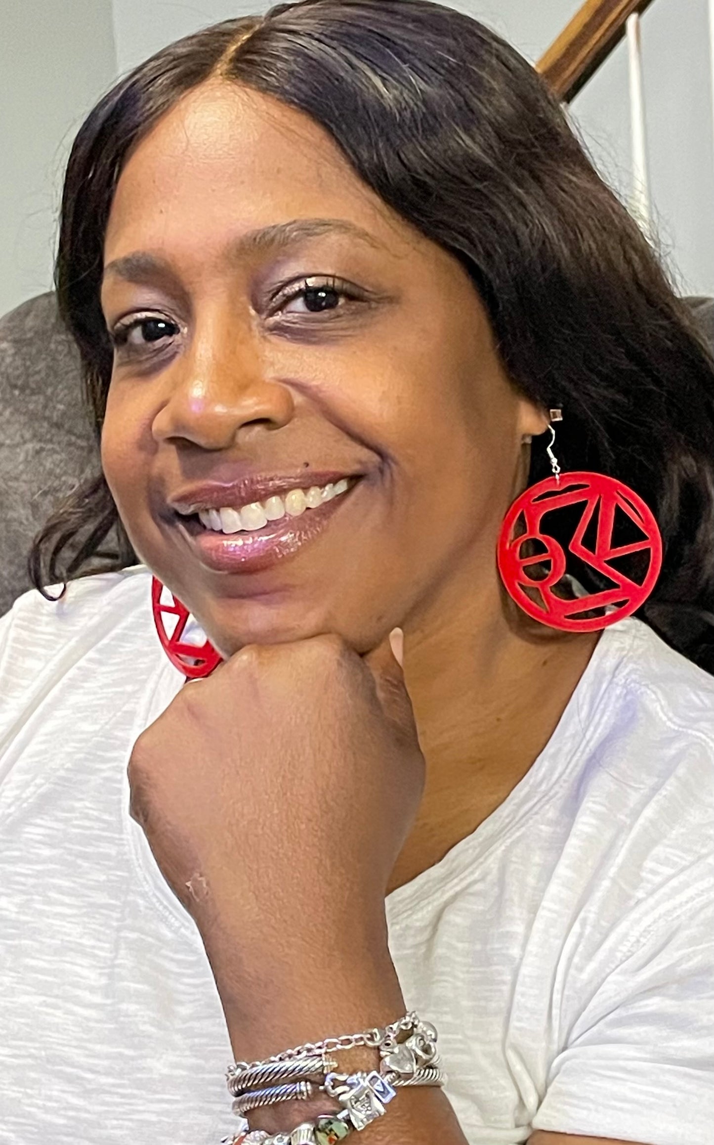 Delta Sigma Theta acrylic earrings