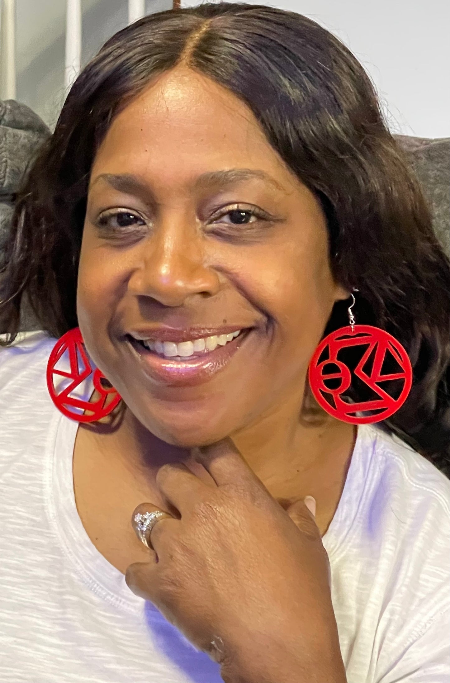 Delta Sigma Theta acrylic earrings