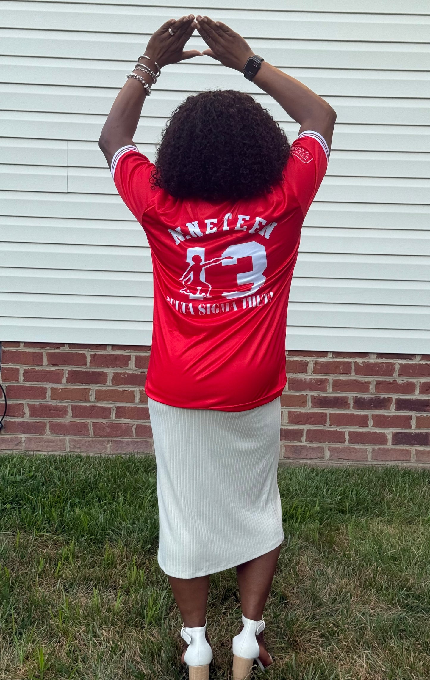 Delta Sigma Theta jersey inspired shirt
