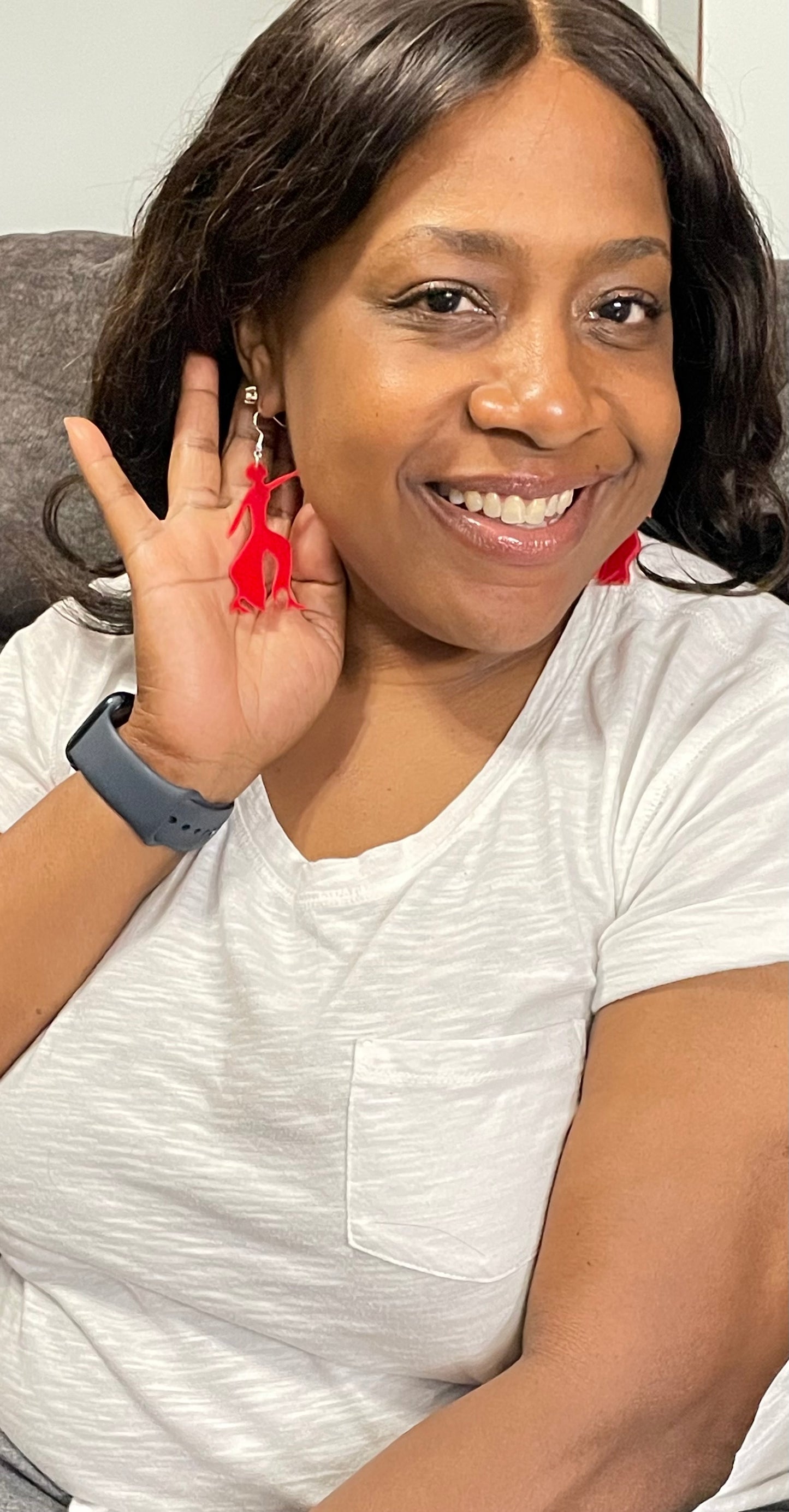 Delta Sigma Theta acrylic earrings