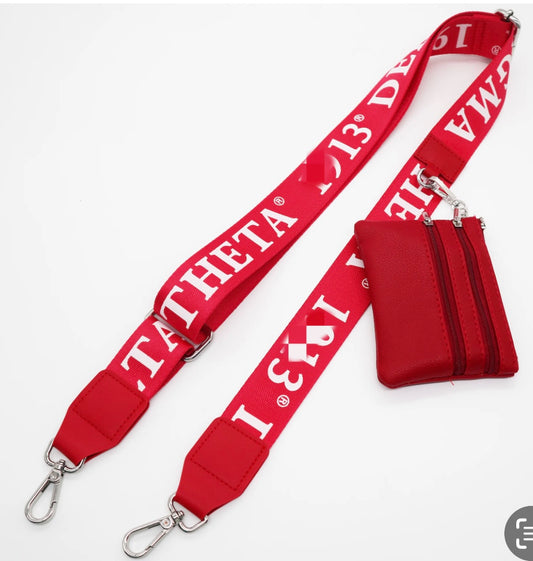 Delta Sigma Theta purse strap and phone holder